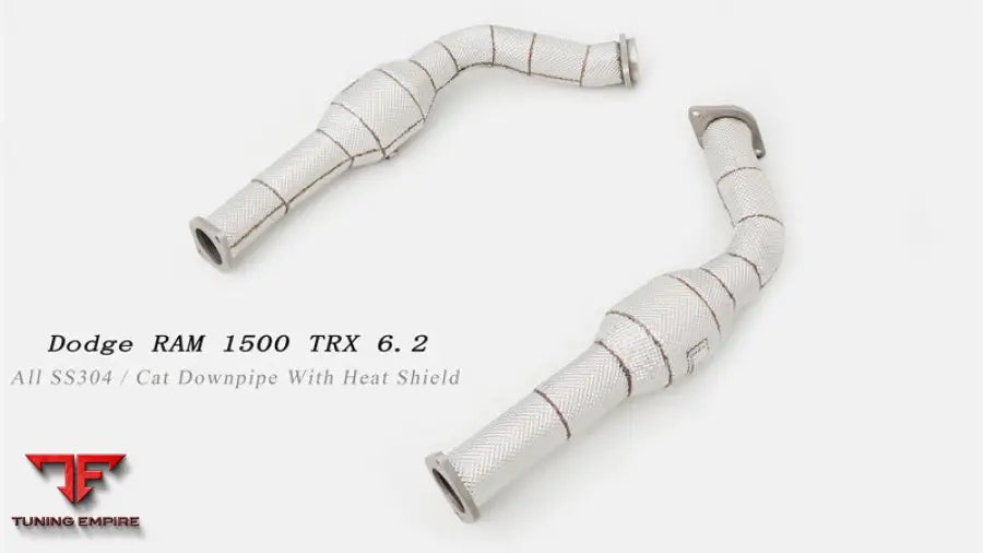 Dodge Ram1500 Trx 6.2 All Ss304 Catless Downpipe With Heat Shield Exhaust System