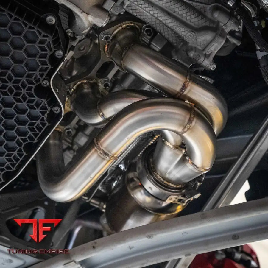 FABSPEED PORSCHE 718 GT4/GTS/SPYDER RACING HEADERS WITH HJS CATALYTIC CONVERTERS (2020+)