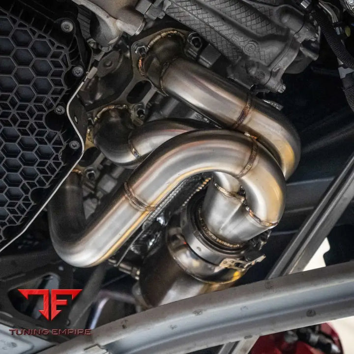 FABSPEED PORSCHE 718 GT4/GTS/SPYDER RACING HEADERS WITH HJS CATALYTIC CONVERTERS (2020+)