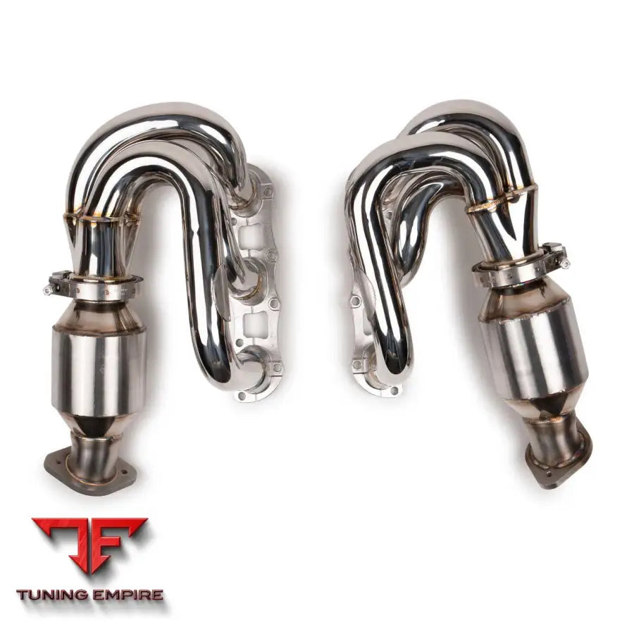 FABSPEED PORSCHE 981 BOXSTER/CAYMAN HEADERS WITH HJS CATALYTIC CONVERTERS (2013-2016)