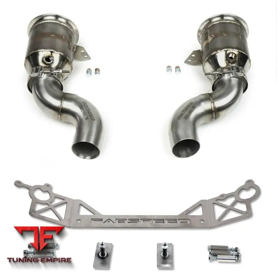 FABSPEED PORSCHE 992 TWIN TURBO/TWIN TURBO S SPORT CATALYTIC CONVERTERS WITH GT2RS STYLE OUTLETS(2021+)