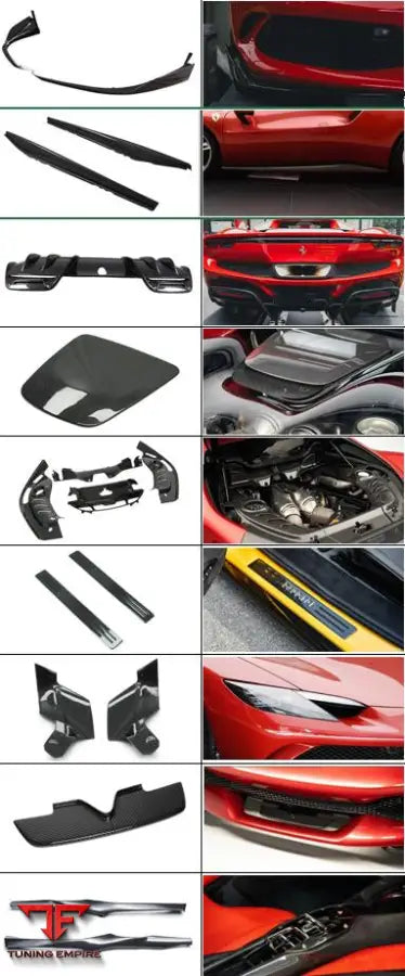 FERRARI 296 CARBON FIBER PARTS