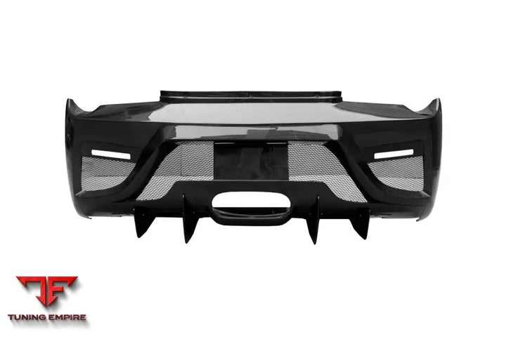 FERRARI 458 COUPE BKSS STYLE PARTIAL CARBON FIBER REAR BUMPER AND CARBON FIBER TRUNK WITH TAIL LIGHT COVER BSD