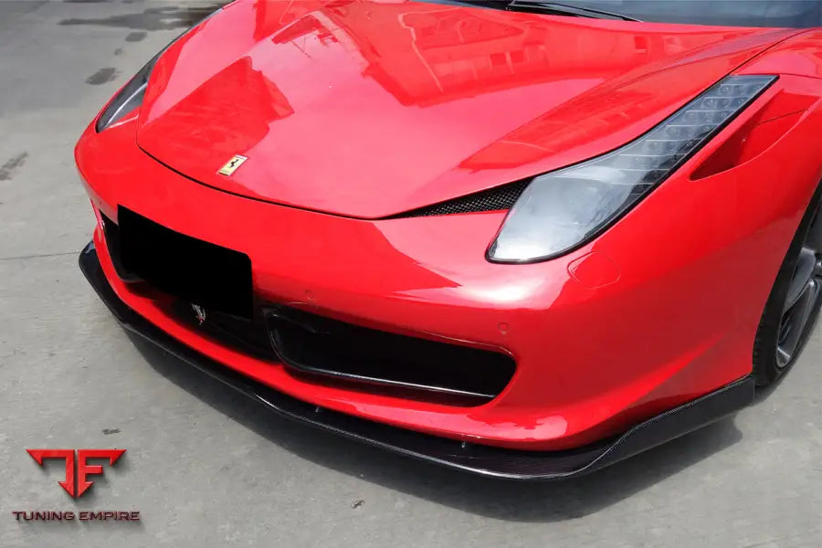 FERRARI 458 COUPE& SPYDER AV STYLE CARBON FIBER FRONT LIP BSD