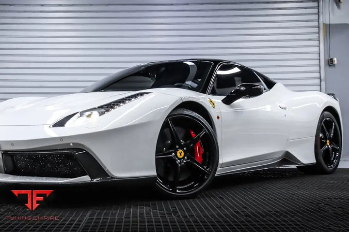 FERRARI 458 COUPE & SPYDER BKSS STYLE CARBON FIBER HOOD AND PARTIAL CARBON FIBER FRONT BUMPER BSD