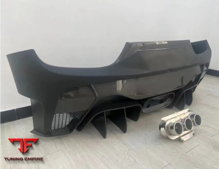 FERRARI 458 FOR V STYLE REAR BUMPER CARBON FIBER & FRP WITH EXHAUST TIPS 2013–2016