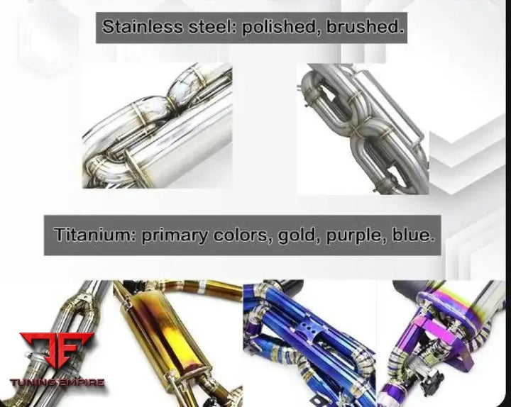 FERRARI 458 V8 4.5 DOWNPIPES TITANIUM EXHAUST SYSTEM 2013-2016