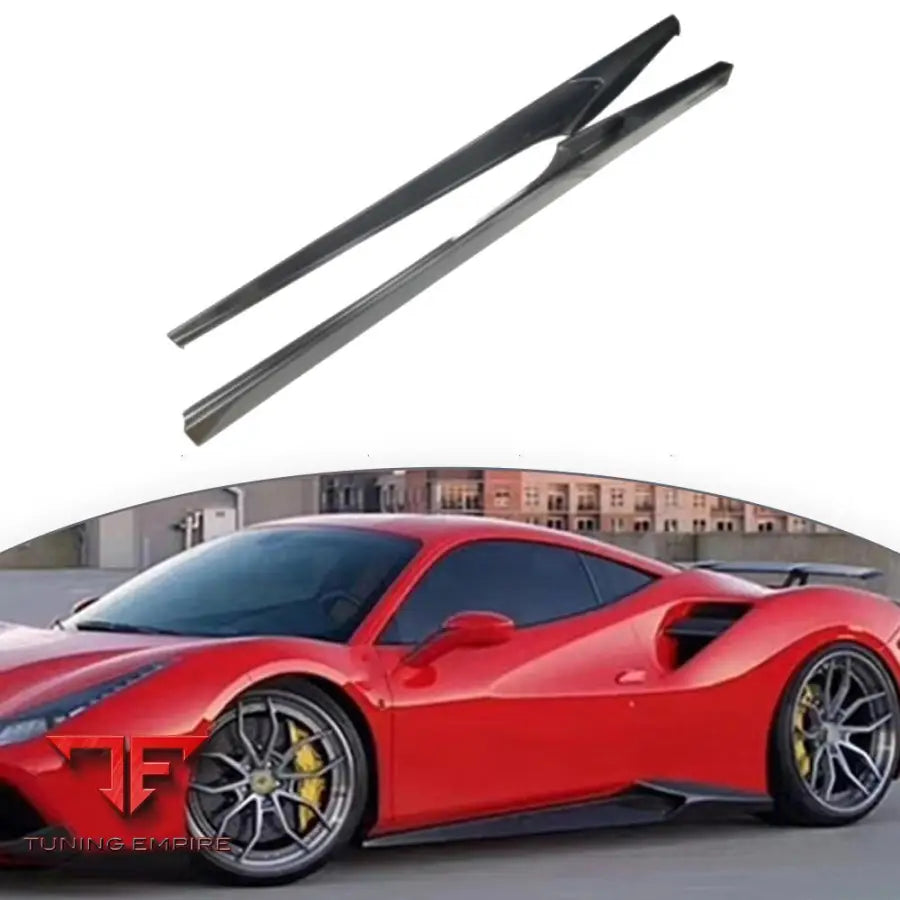 FERRARI 488 CARBON FIBER SIDE SKIRTS