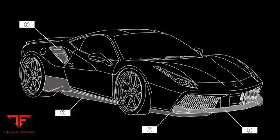 FERRARI 488 GTB BODY KIT WIHT WHEEL