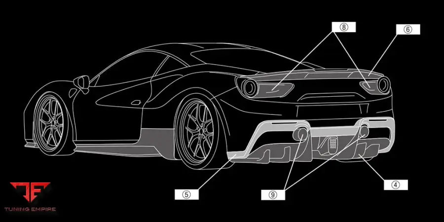 FERRARI 488 GTB BODY KIT WIHT WHEEL