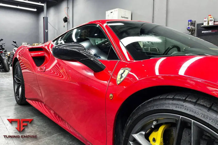 FERRARI 488 GTB SPYDER OE STYLE CARBON FIBER MIRROR REPALCEMENT BSD