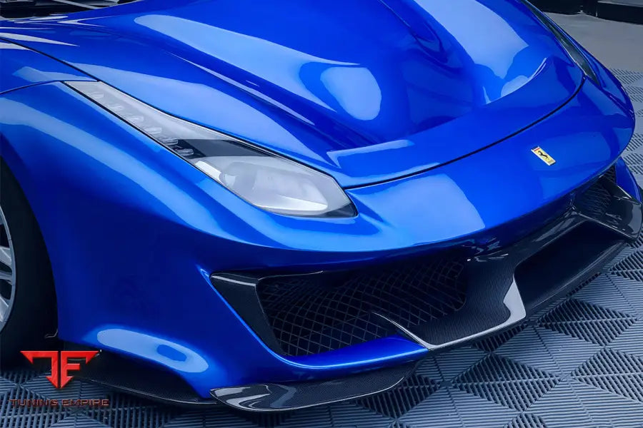 FERRARI 488 GTB & SPYDER PISTA STYLE FRONT BUMPER SET W/HOOD BSD