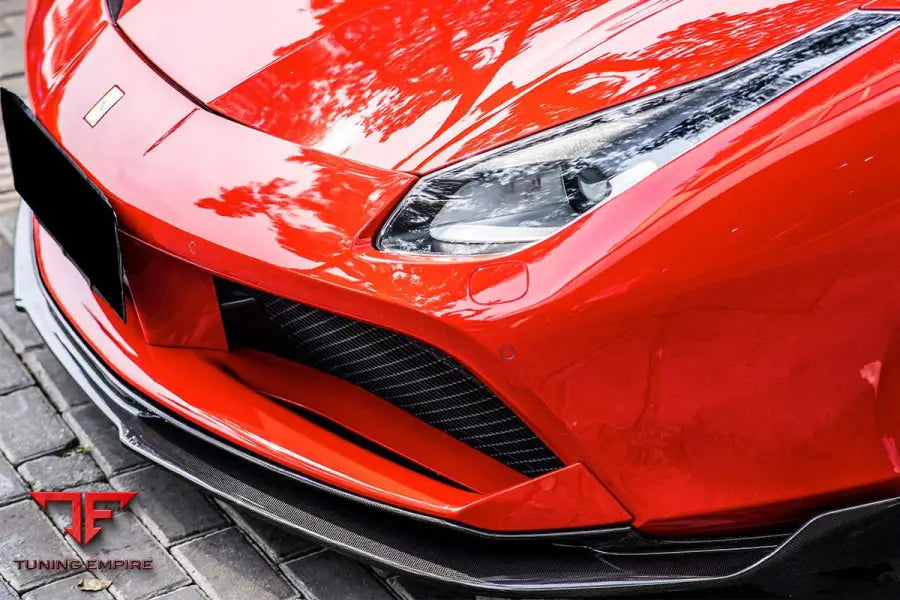 FERRARI 488 GTB & SPYDER RS STYLE CARBON FIBER FRONT LIP BSD