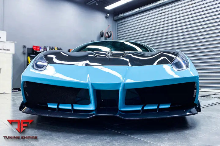 FERRARI 488 GTBSPYDER MA STYLE PARTIAL CARBON FIBER FRONT BUMPER BSD