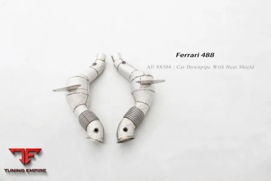 Ferrari 488 Pista All Ss304 Cat Downpipe With Heat Shield Exhaust System