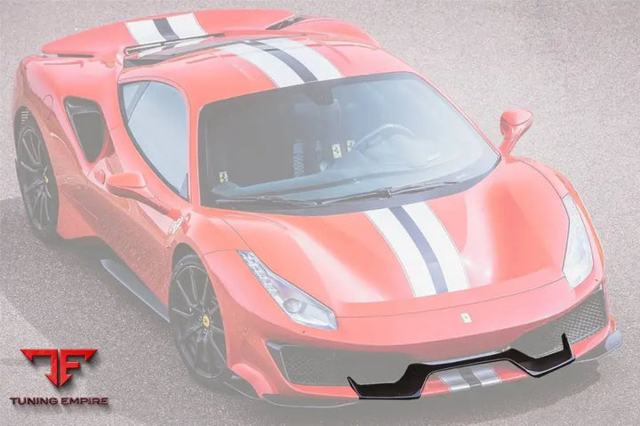 FERRARI 488 PISTA OEM STYLE CARBON FIBER FRONT BUMPER MIDDLE LIP BSD