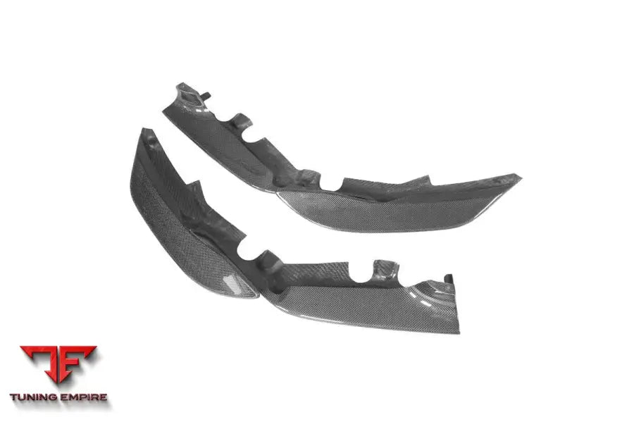 FERRARI 488 PISTA OEM STYLE CARBON FIBER FRONT BUMPER SIDE SPLITTER BSD