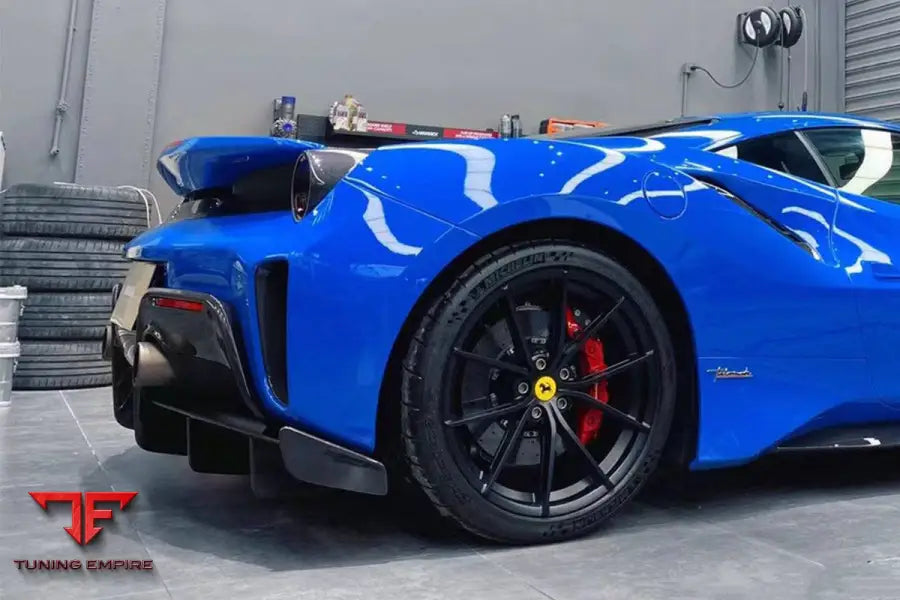 FERRARI 488 PISTA OEM STYLE PART CARBON FIBER REAR BUMPER BSD