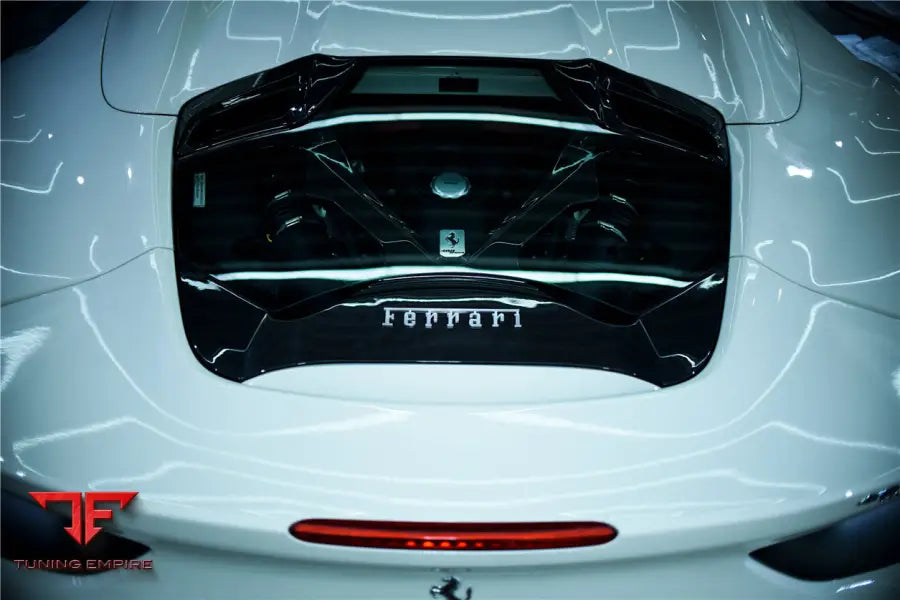 FERRARI 488 SPYDER DRY CARBON FIBER ENGINE HOOD WITH GLASS BSD