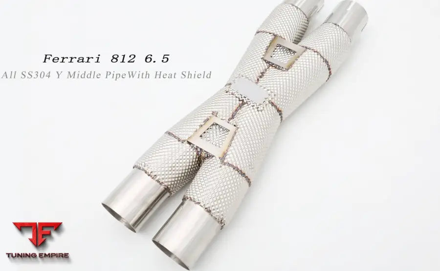 Ferrari 812 6.5 All Ss304 X Middle Pipe With Heat Shield Exhaust System