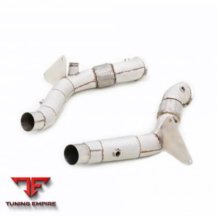 Ferrari F8 3.9T All Ss304 Catless Downpipe With Heat Shield Exhaust System