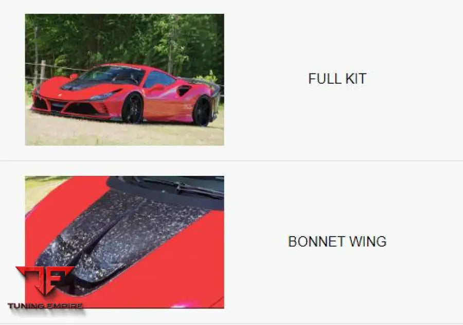 FERRARI F8 BODY KIT SVR II