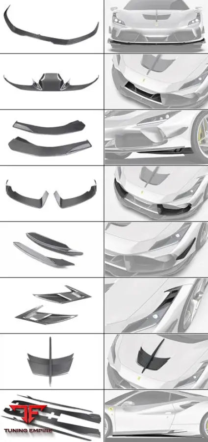 FERRARI F8 RAZOR CARBON FIBER PARTS