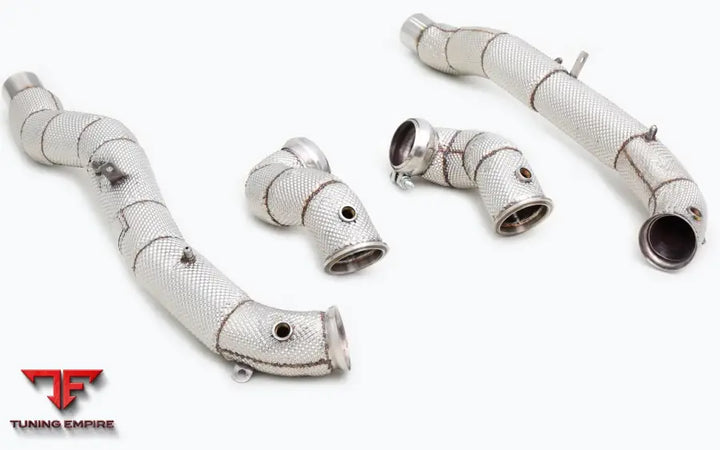 Ferrari Roma All Ss304 Catless Downpipe With Heat Shield Exhaust System