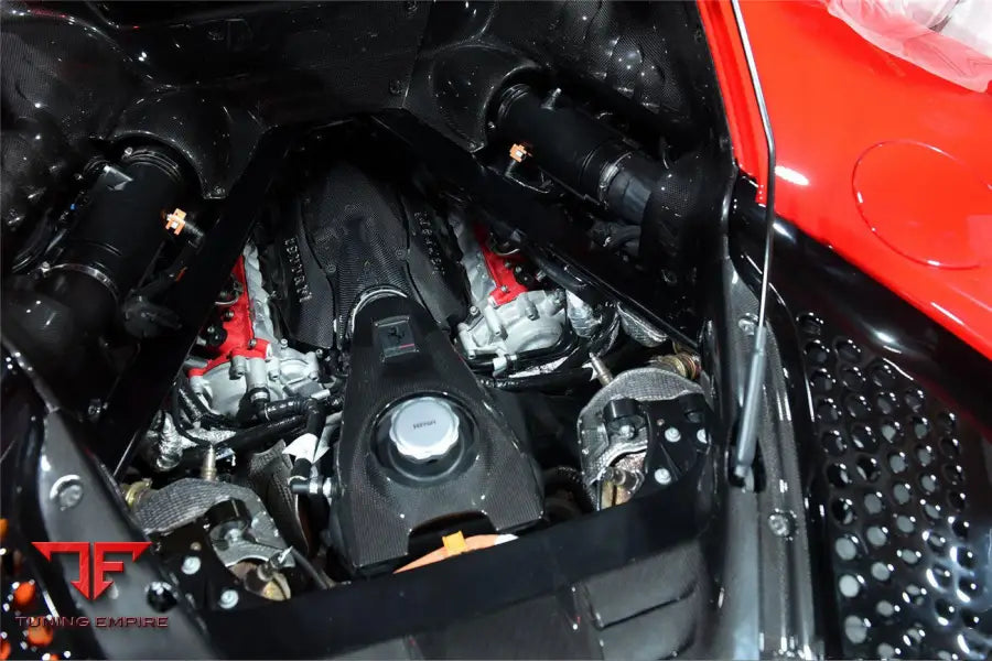 FERRARI SF90 STRADALE OE STYLE AUTOCLAVE CARBON FIBER ENGINE INTERIOR BSD