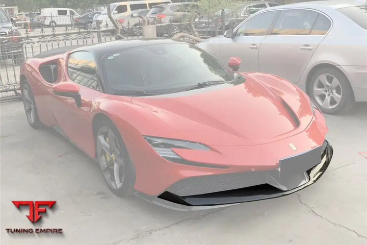 FERRARI SF90 STRADALE OE STYLE AUTOCLAVE CARBON FIBER FRONT LIP BSD