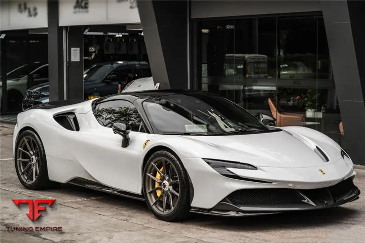 FERRARI SF90 STRADALE OE STYLE AUTOCLAVE CARBON FIBER SIDE SKIRTS BSD