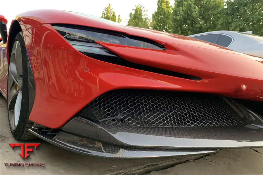 FERRARI SF90 STRADALE OE STYLE AUTOCLAVE CARBON FIBER FRONT LIP BSD
