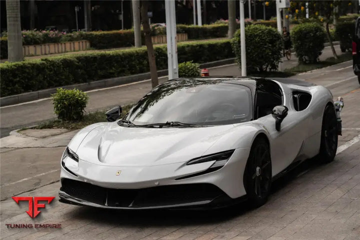 FERRARI SF90 STRADALE OE STYLE AUTOCLAVE CARBON FIBER QAURTER PANEL SIDE SCOOPS BSD