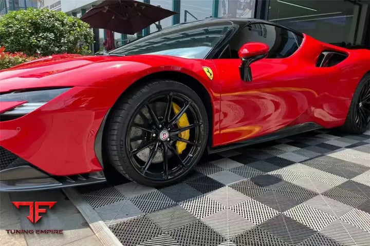FERRARI SF90 STRADALE OE STYLE AUTOCLAVE CARBON FIBER SIDE SKIRTS BSD