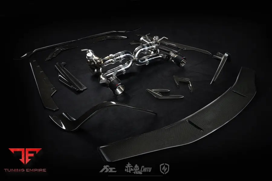 FI EXHAUST FERRARI 488 GTB CHITU PERFORMANCE PACKAGE EXHAUST SYSTEM AND BODY KIT