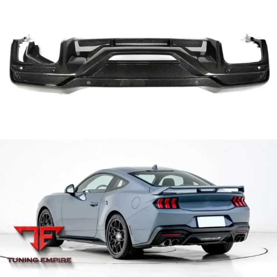MUTANG CARBON FIBER FRONT & REAR BUMPER SPLITTER KIT FOR FORD MUSTANG (2015–2023)