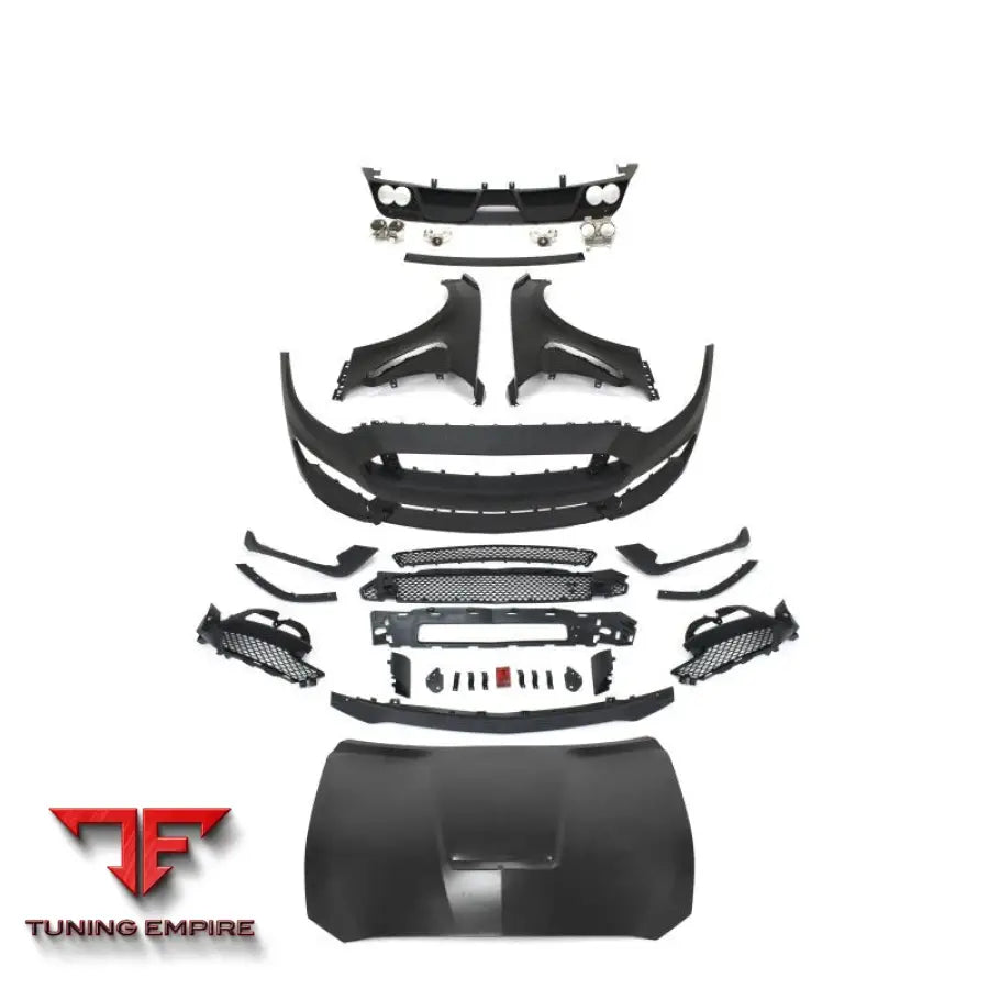 GT350 BODY KIT FOR 2015–2022 FORD MUSTANG – FRONT BUMPER SIDE SKIRTS REAR DIFFUSER AND HOOD VENTS