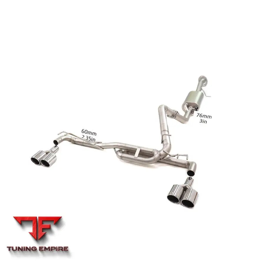 HUMMER H2 6.2L VALVETRONIC STAINLESS STEEL CATBACK EXHAUST WITH MUFFLER VALVE