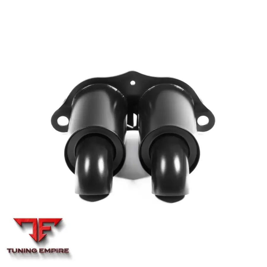 JCR PORSCHE992 GT3 - OEM REPLACEMENT TITANIUM TIPS (SILENCED - BLACK COATED) EXHAUST SYSTEM