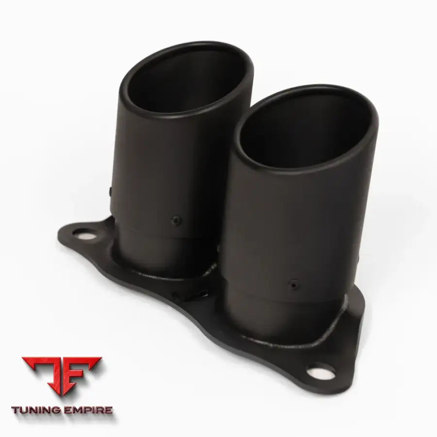 JCR PORSCHE OEM REPLACEMENT INCO/TI TIPS (ROLLED - BLACK COATED)
