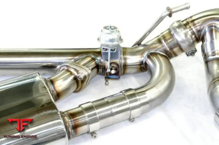 KREISSIEG PORSCHE 957 CAYENNE STAINLESS BILLET FLOATING CURL TAIL & SAND BLAST “KSG” LOGO MARK WITH CAT-BACK F1SOUND