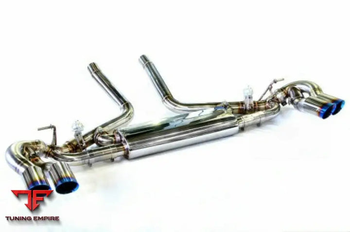 KREISSIEG PORSCHE 957 CAYENNE TITANIUM FLOATING CURL TAIL & SAND BLAST “KSG” LOGO MARK WITH CAT-BACK F1 SOUND VALVETRONIC EXHAUST SYSTEM