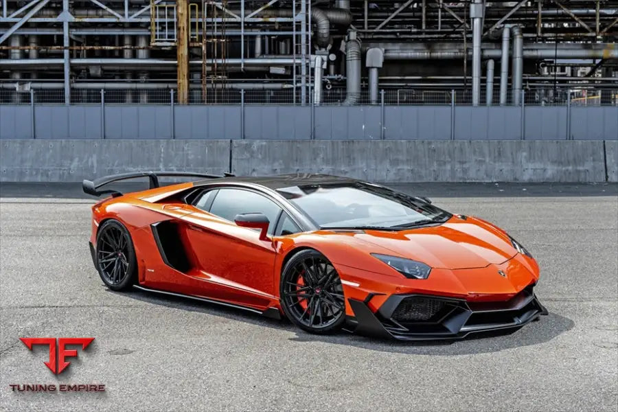 LAMBORGHINI AVENTADOR ORANGE BODY KIT WITH WHEEL