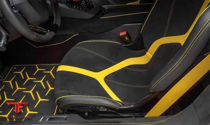 LAMBORGHINI AVENTADOR SVJ STYLE CUSTOM SEATS & FLOOR MATS