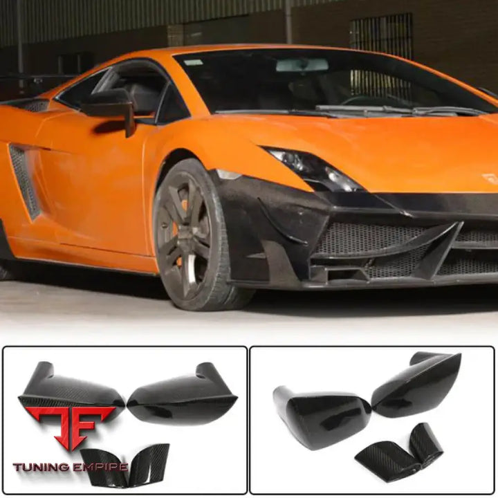LAMBORGHINI GALLARDO CARBON FIBER MIRROR COVERS PAIR 2009-2014Y