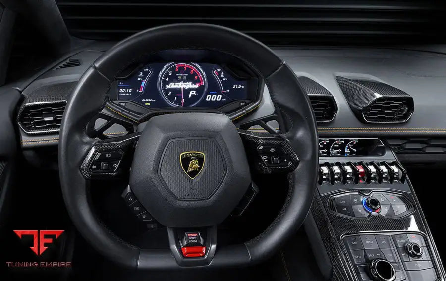 LAMBORGHINI HURACAN LP610 & LP580 & EVO OEM STYLE AUTOCLAVE CARBON FIBER CENTER CONSOLE BORDER TRIM BSD