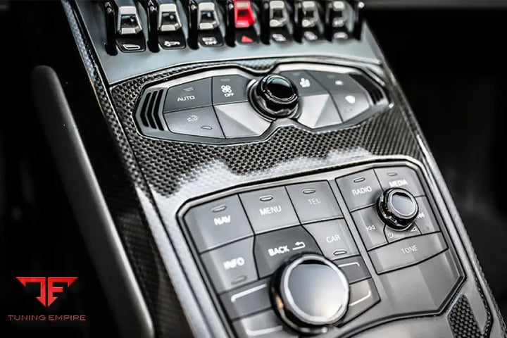 LAMBORGHINI HURACAN LP610 & LP580 & EVO AUTOCLAVE CARBON FIBER CENTER CONSOLE BORDER TRIM BSD