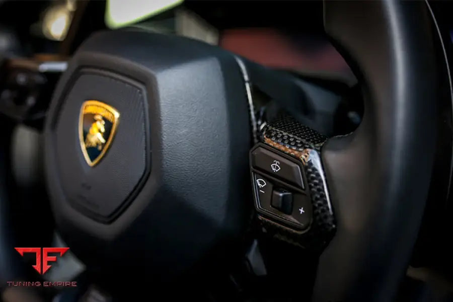 LAMBORGHINI HURACAN LP610 & LP580 & EVO AUTOCLAVE CARBON FIBER CENTER STEERING WHEEL TRIM BSD