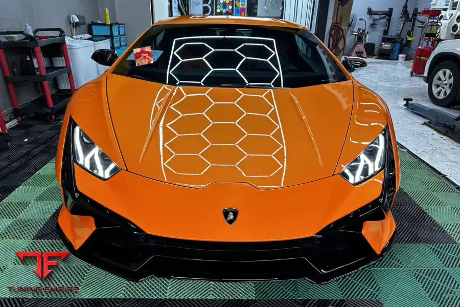 LAMBORGHINI HURACAN LP610 & LP580 & EVO CONVERT TECNICA STYLE DRY CARBON FIBER FRONT BUMPER BSD