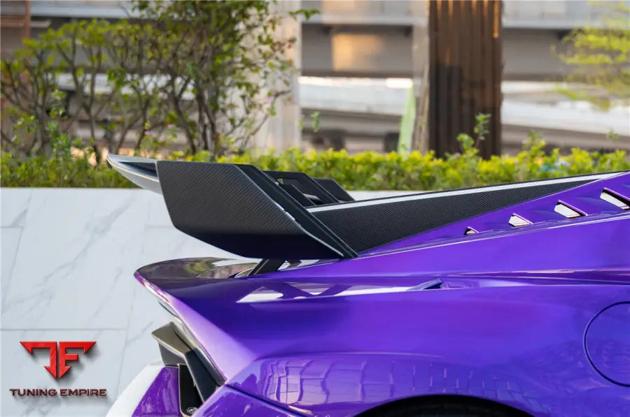 LAMBORGHINI HURACAN LP610 & LP580 & EVO CONVERT TECNICA STYLE DRY CARBON FIBER FRONT BUMPER BSD